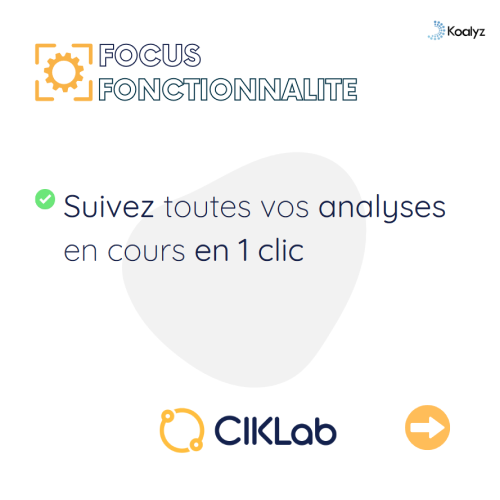 Suivi des analyses en 1 clic