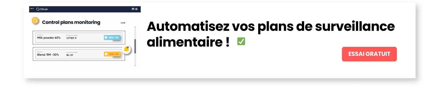 Automatisez vos plans de surveillance alimentaire