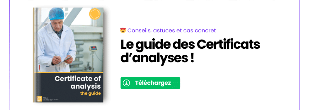 Guide des certificats d'analyses CoA