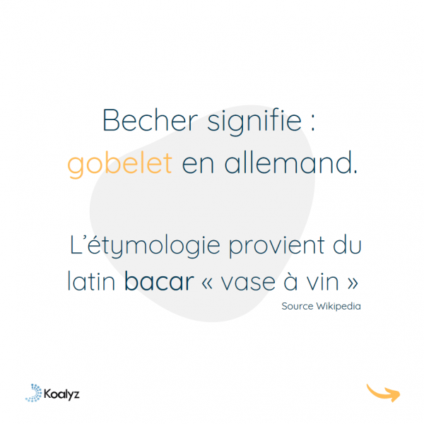 Bécher slide étymologie